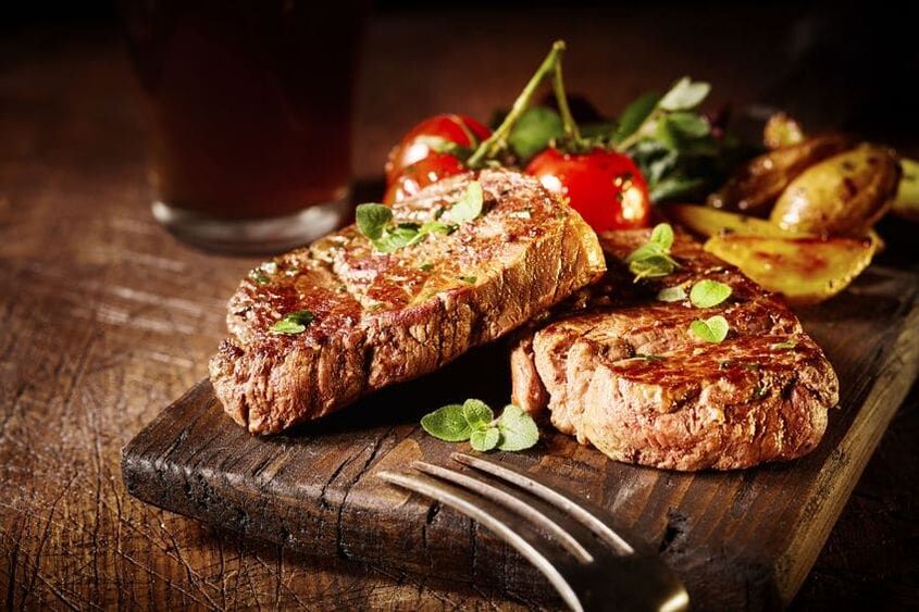 bistec en una dieta proteica