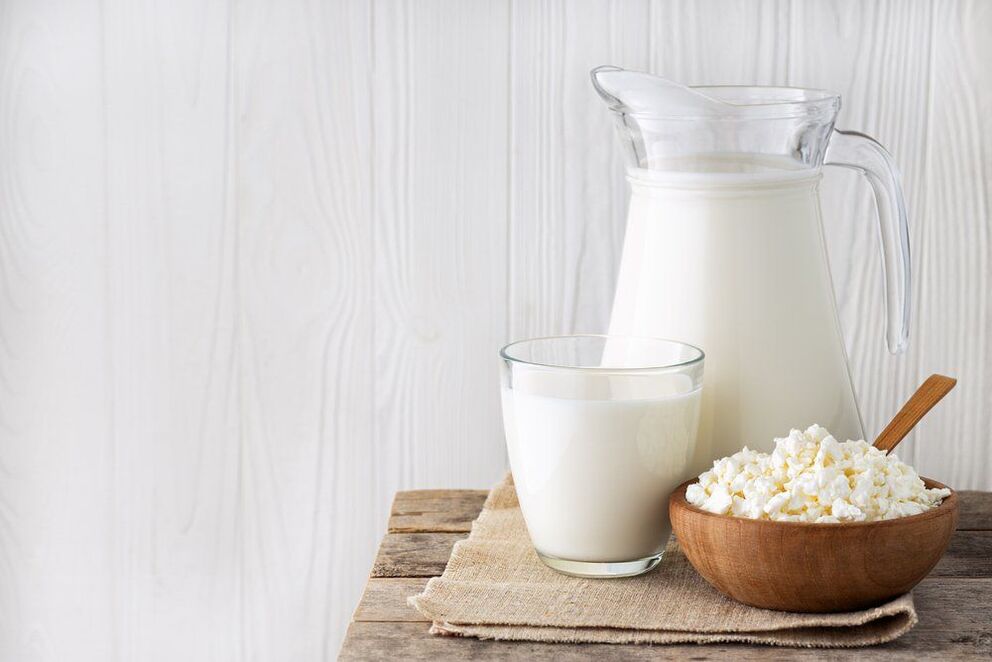 productos lácteos en una dieta proteica