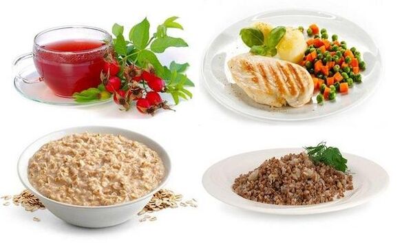 Los alimentos para la gastritis deben prepararse mediante un tratamiento térmico suave. 